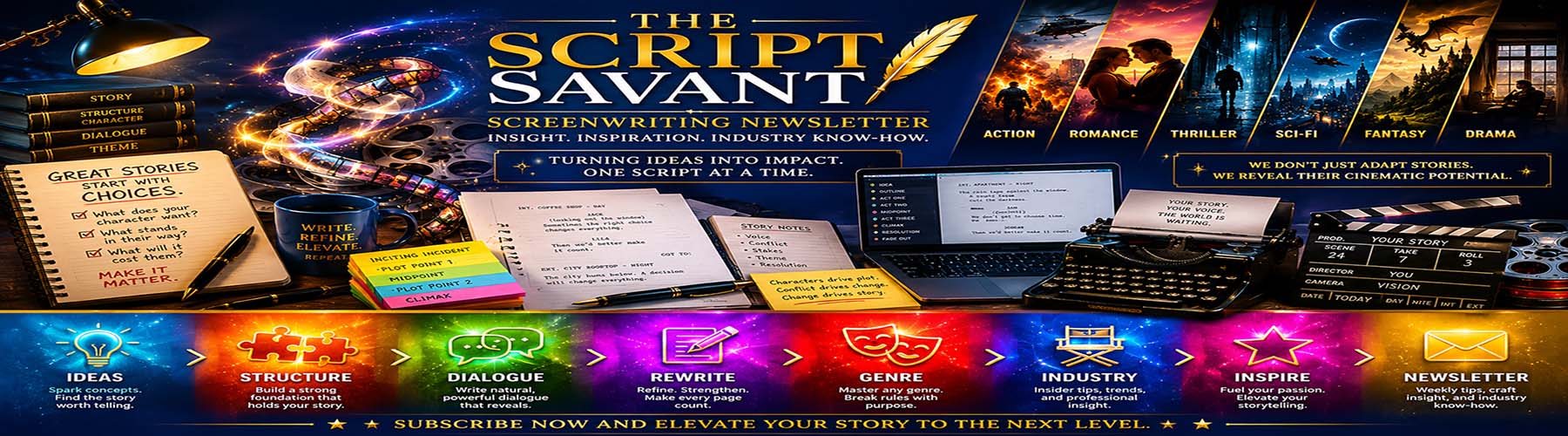 The Script Savant — Screenwriting Newsletter